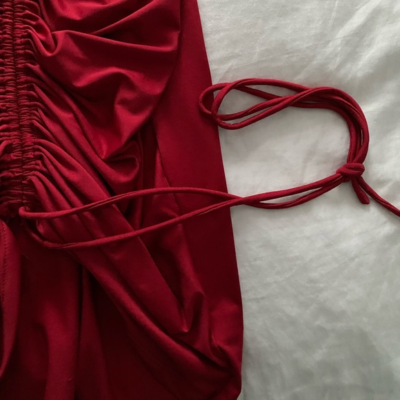 FASHION NOVA RUCHED RED MINI DRESS😍 - Picture 3 of 4